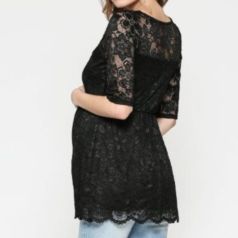 Beautiful Lace Maternity Top - Picture 4 of 6